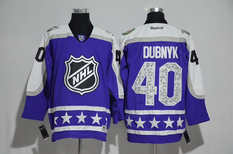 2017 NHL Minnesota Wild #40 Dubnyk blue All Star jerseys